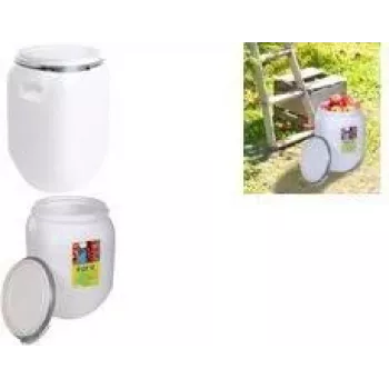 EDA 50L baltas plastikinis sandėliavimo statinė su dangčiu 010559 NA