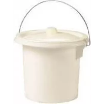 EDA higienos kibiras su metaline rankena, 11,5 litro, kreminės spalvos, tvirtas plastikas, skersmuo 340 mm, aukštis 270 mm, 1 vnt. 019486 BE. CR S