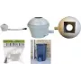 EDA lietaus surinkimo rinkinys lietaus statinėms, pilkas, su filtru ir apsauga nuo perpildymo, 1 vnt. (010916 G SX10)