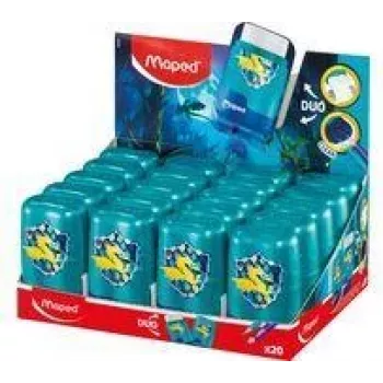 Maped DRAGON trintukas ir drožtukas 2-in-1, dvigubos angos, 20 vnt. demonstracinė dėžė 049226