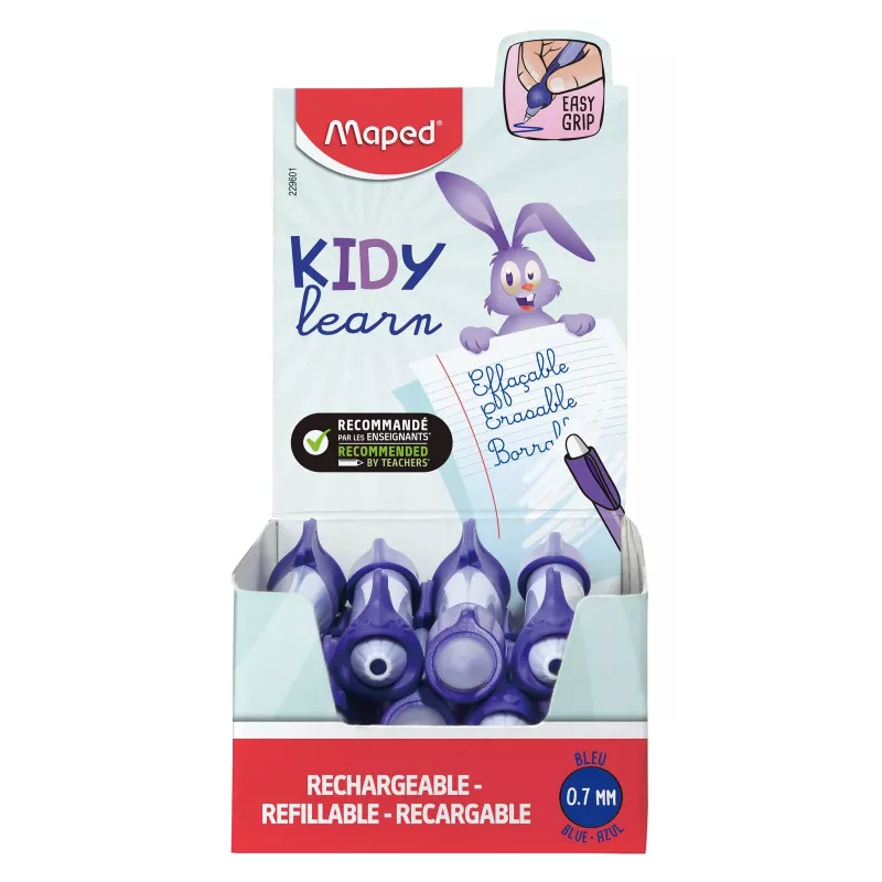 Maped KIDY Learn trinamas flomasteris-triukštukas Rabbit 0,7 mm mėlynas, 12 vnt. dėklė 229601