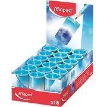 Maped ARCTIC metalinis pieštukų drožtukas su drožlių talpykla, 18 vnt. parodomasis dėklas 046025