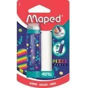 Maped Pixel Party ištraukiamas trintukas su papildymu, lūpdažio tipo, blister pakelyje 152015