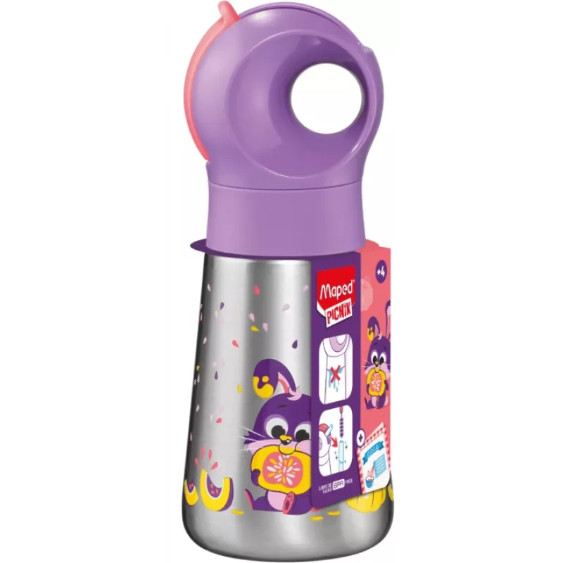 Maped PICNIK termo gertuvė Rabbit 350 ml nerūdijančio plieno su šiaudeliu 873002