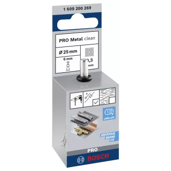 Bosch 1 609 200 269 pieštukinė vielinė šepetėlis, gofruotas plienas, 25 mm, 6 mm kotas