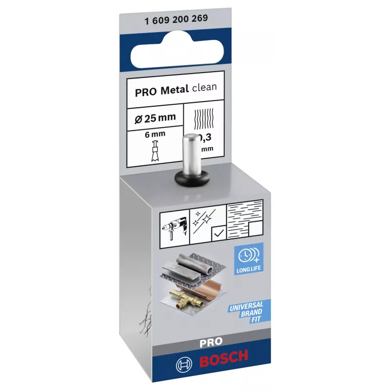 Bosch 1 609 200 269 pieštukinė vielinė šepetėlis, gofruotas plienas, 25 mm, 6 mm kotas