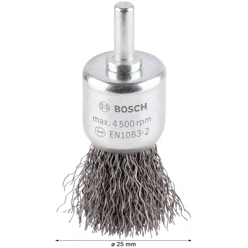 Bosch 1 609 200 269 pieštukinė vielinė šepetėlis, gofruotas plienas, 25 mm, 6 mm kotas