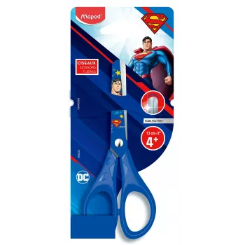 Maped Superman kūrybinės žirklės, apvaliais galais, 130 mm, mėlynos 464233