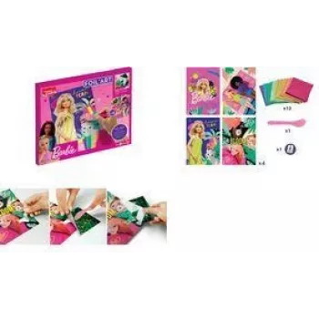 Maped Creativ Foil Art Barbie kūrybinis rinkinys, 18 dalių, metalizuotos folijos rankdarbių rinkinys vaikams nuo 7 metų 907074