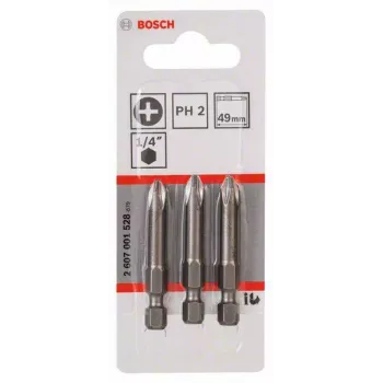 Bosch Professional Extra Hard Phillips PH2 49 mm atsuktuvų antgaliai, 3 vnt. rinkinys 2607001528