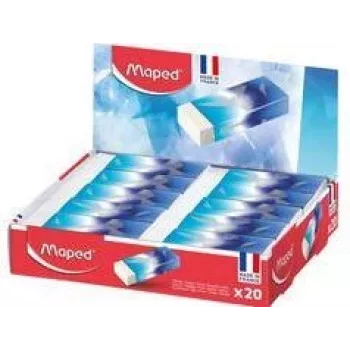 Maped ARCTIC plastikinis trintukas, baltas, 20 vienetų dėžutė, be ftalatų ir PVC 116125
