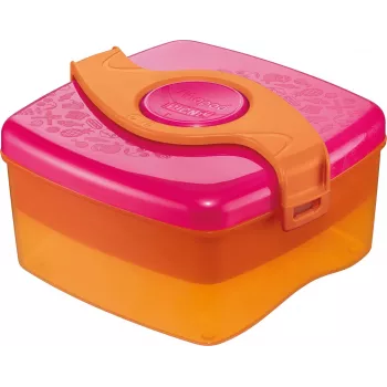 Maped PICNIK ORIGINS 1,4 l pietų dėžutė, rožinė/oranžinė, su 2 skyriais ir išimamu indeliu 870107