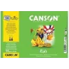 Canson Kids piešimo popieriaus bloknotas A4 90 g/m² baltas švelniai grūdėtas 50 lapų pieštukui ir spalvotiems pieštukams C629012000