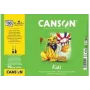 Canson Kids piešimo popieriaus bloknotas A4 90 g/m² baltas švelniai grūdėtas 50 lapų pieštukui ir spalvotiems pieštukams C629012000
