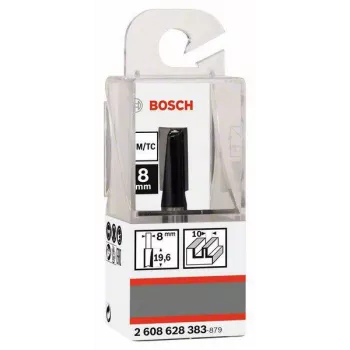 Bosch frezavimo griovelio antgalis 8 mm kotu, 10 mm skersmuo, 20 mm pjovimo ilgis, 51 mm bendras ilgis 2608628383