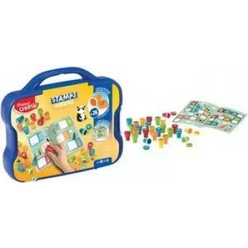 Maped Creativ gyvūnų motyvų antspaudų rinkinys, savaiminio rašalo, 15 antspaudų, plastikinis dėklas 907090