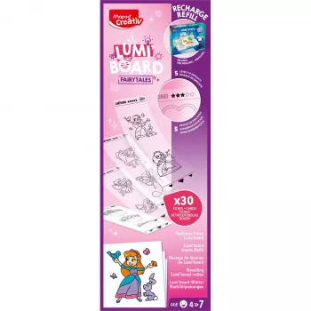 Maped Creativ Princess papildymo rinkinys LUMI BOARD LED šviesos stalams, 20 perpiešimo lapų 907096