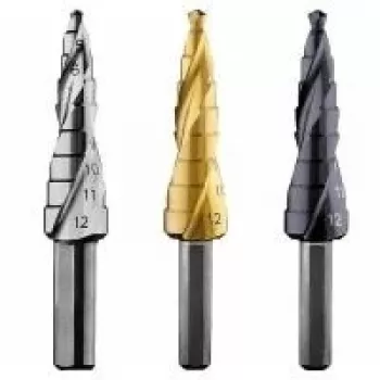 Bosch HSS laiptinis grąžtas 4-12 mm, 9 pakopų, 3 plokščio kotu, 66,5 mm ilgio 2608587425