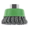 Bosch X-LOCK puodelinis šepetys 75 mm, gofruota plieninė viela 0,3 mm, 8500 aps./min, kampiniams šlifuokliams 2608622104