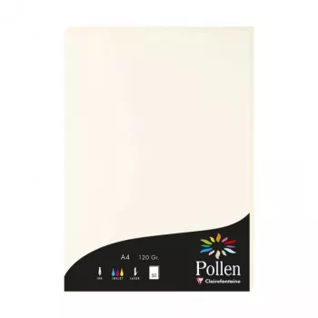 Clairefontaine Pollen A4 natūraliai balto 120 gsm popierius – 25 lapai 56000C