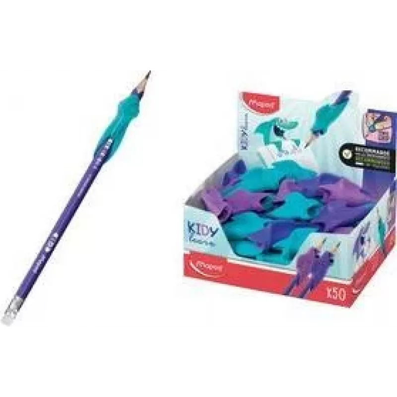 Maped KIDY learn ergonominis rašiklio laikiklis, įvairių spalvų, 50 vienetų demonstracinė pakuotė 853902