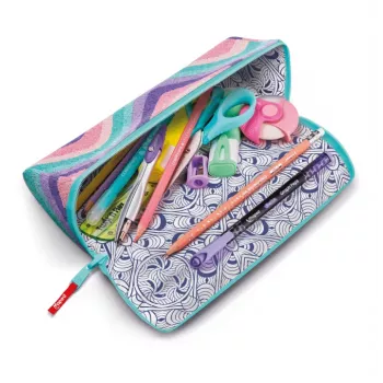 Maped Effect Pastel Softy Waves XXL trikampis dėklas-pieštukinė, dvipusis, pastelinių bangų raštas 931913