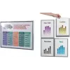 PAPERFLOW sieninis informacinis ekranas A4, aluminium-grey, 4 vnt. rinkinys 4066x4.35