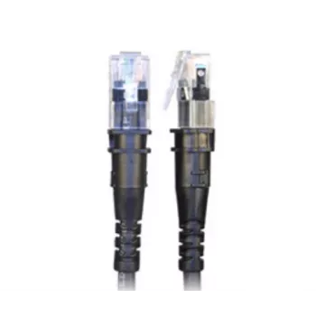 Patchsee ThinPatch UTP CAT 6a tinklo kabelis 1,2 m juodas – 10 Gbps, PoE++, plonas ir lankstus