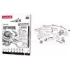 uni-ball DOTWORK Starter Set uni pin, 9 dalių rinkinys su 8 finelineriais ir 1 Shalaku S mechaniniu pieštuku (CF PIN/8 005)