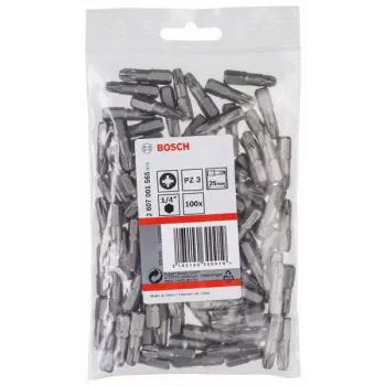 Bosch Pozidriv antgalis PZ3 25 mm, 100 vienetų pakuotė 2607001565