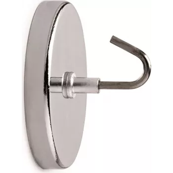 MAUL magnetinis kablys su dideliu kabliu, vidaus patalpoms, nerūdijantis plienas ir plienas, 52 mm skersmuo, universalus kablys, plytelėms ir metalui 61555-96