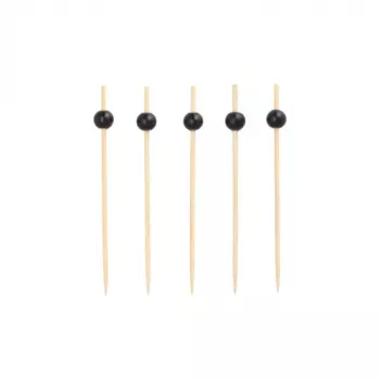 PAPSTAR Finger Food iešmeliai Black Pearl, 125 mm, bambukas, 200 vnt. 11300