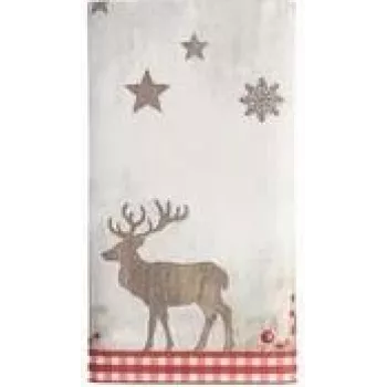 PAPSTAR X-Mas Deer kalėdinė staltiesė, į audinį panašus airlaid, 120 x 180 cm, 1 vnt. (37225)