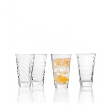 Esmeyer Leonardo OPTIC stiklinių rinkinys, 300 ml, vidinis reljefinis dekoras, kūginės formos, 130 mm aukščio, 6 vnt. 410-749