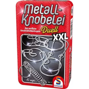 Schmidt Spiele Metal Puzzle Duell XXL – įgūdžių stalo žaidimas, kelioninė versija, nuo 7 metų