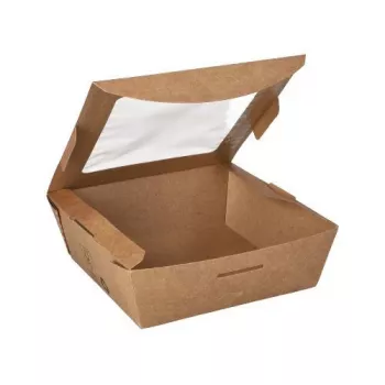 PAPSTAR 87251 vienkartinė maisto pakuotė iš kartono – polilaktidas (PLA), ruda