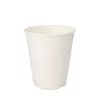 PAPSTAR pure cukranendrių popieriniai puodeliai 0,2 L, balti, 12 vnt., kompostuojami ir mikrobangų krosnelei tinkami 89853