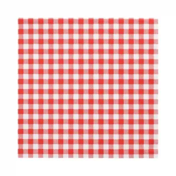 PAPSTAR Vichy Check Red popierinės servetėlės, 330 x 330 mm, 3 sluoksnių, 1/4 lankstymo, 20 vnt. 82763