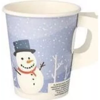 PAPSTAR 50 vienkartinės stiklinės Snowtime 0,2 l (89845)