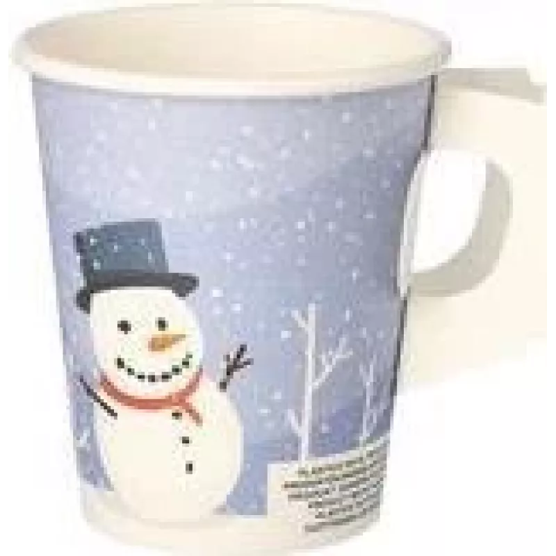 PAPSTAR 50 vienkartinės stiklinės Snowtime 0,2 l (89845)