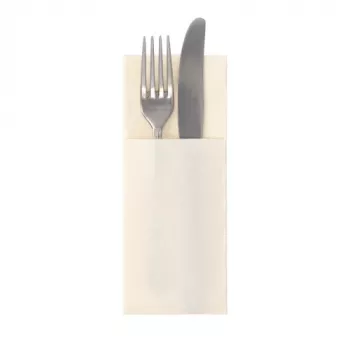 PAPSTAR Royal Collection servetėlių kišenė, šampaninė, audinio imitacijos premium popierius, 3 sluoksnių, 40 x 40 cm išskleista, 50 vnt. 37328