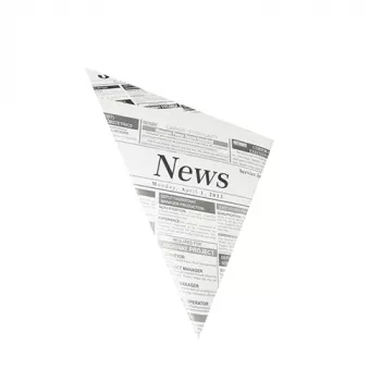 PAPSTAR smailėjantis kūgio formos maišelis Newsprint, 270 x 190 x 190 mm, pergamento pakaitalas, 40 g/m², 125 g talpa, 1 vnt. 86053