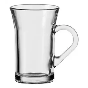 Esmeyer Montana CYLON arbatos stiklinė su rankena, 200 ml, tinka plauti indaplovėje, 115 mm aukščio, rinkinys iš 6 vnt. (410-828)
