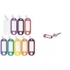 WEDO raktų pakabukas su žiedu, 18 mm skersmens, violetinio plastiko korpusas, balta rašoma keičiama etiketė 262 801808