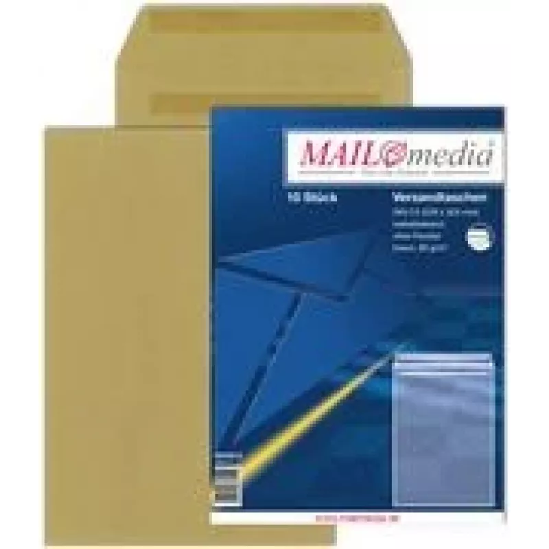 MAILMEDIA Elepa C4 vokai siuntimui, savaiminio klijavimo, 90 g/m², rudi, 50 vnt. 30002518