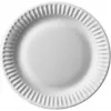 Papstar 11171 apvali kartono lėkštė balta, 100 vienetų