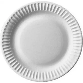 Papstar 11171 apvali kartono lėkštė balta, 100 vienetų