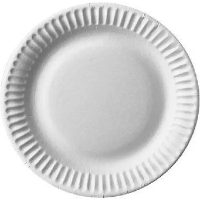 Papstar 11171 apvali kartono lėkštė balta, 100 vienetų