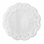 PAPSTAR apvali torto servetėlė, 320 mm, balto reljefinio nėrinių rašto popieriaus, 40 g/m², 1 vnt. (12456)
