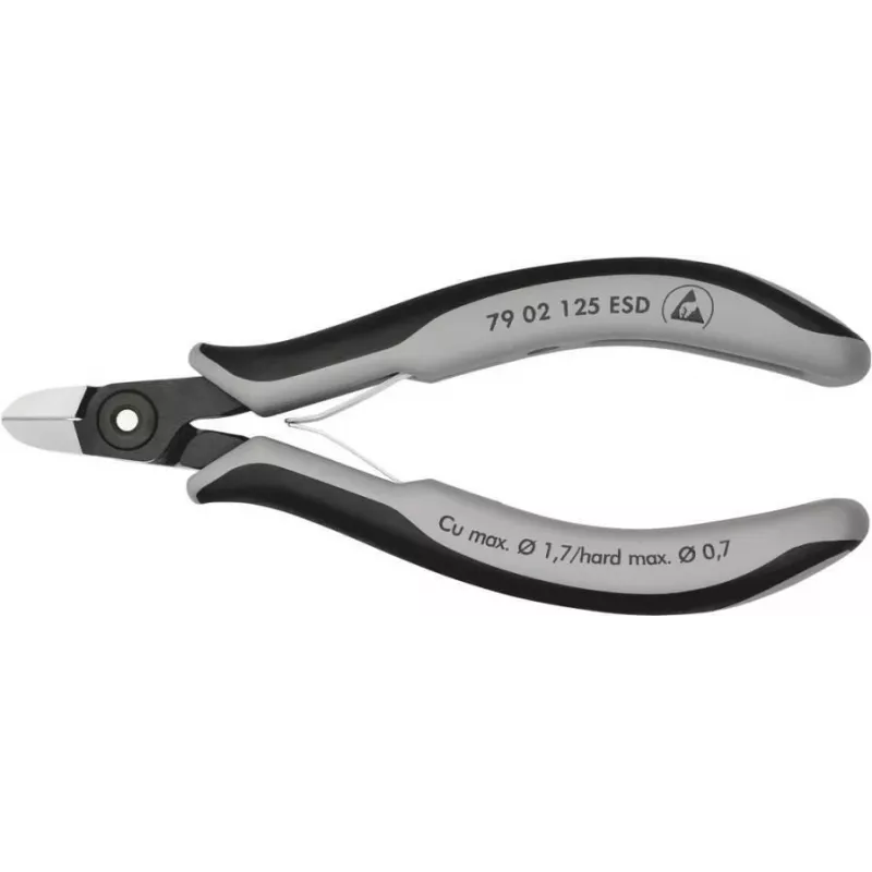 KNIPEX ESD įstrižinės replės su nuožulėjimu 125 mm 79 02 125 ESD